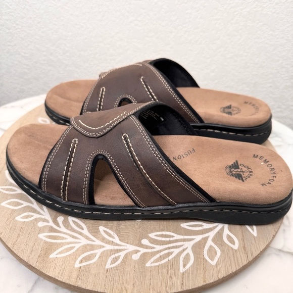 Men’s sz 10M Dockers Sunland DRK Brown sandals,slides,mules;dad look,Y2K, - Picture 5 of 5